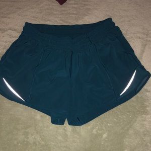 Blue lululemon hotty hot shorts size 8 tall